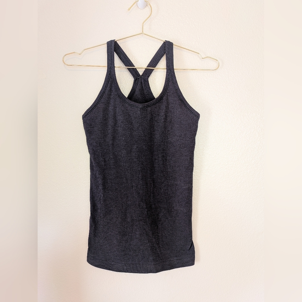 Lululemon Ribbed Power Y Tank Navy Blue